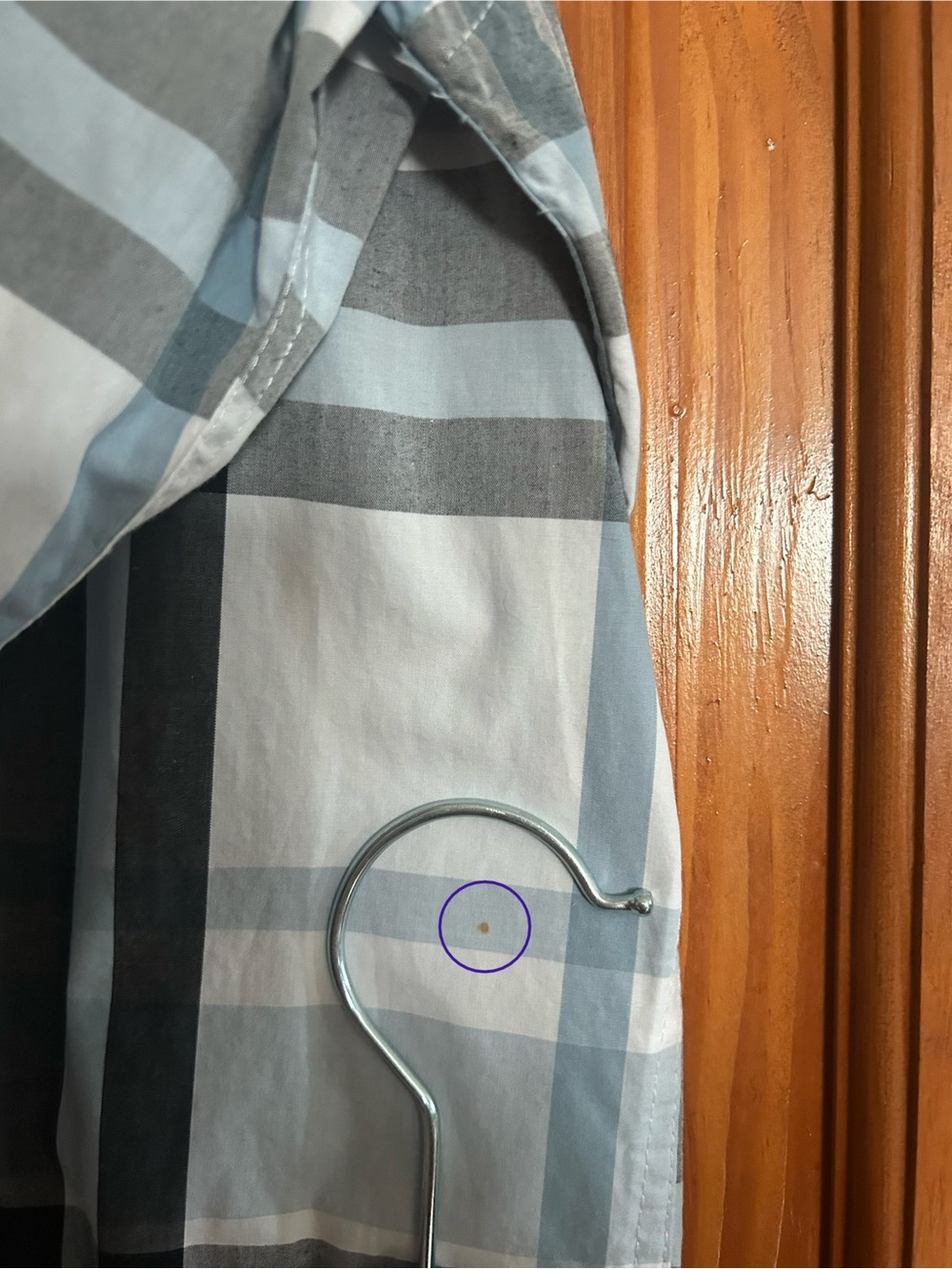 Mens Kenneth Cole N.Y. light blue w/black plaid long-sleeve button-front shirt - Picture 9 of 12
